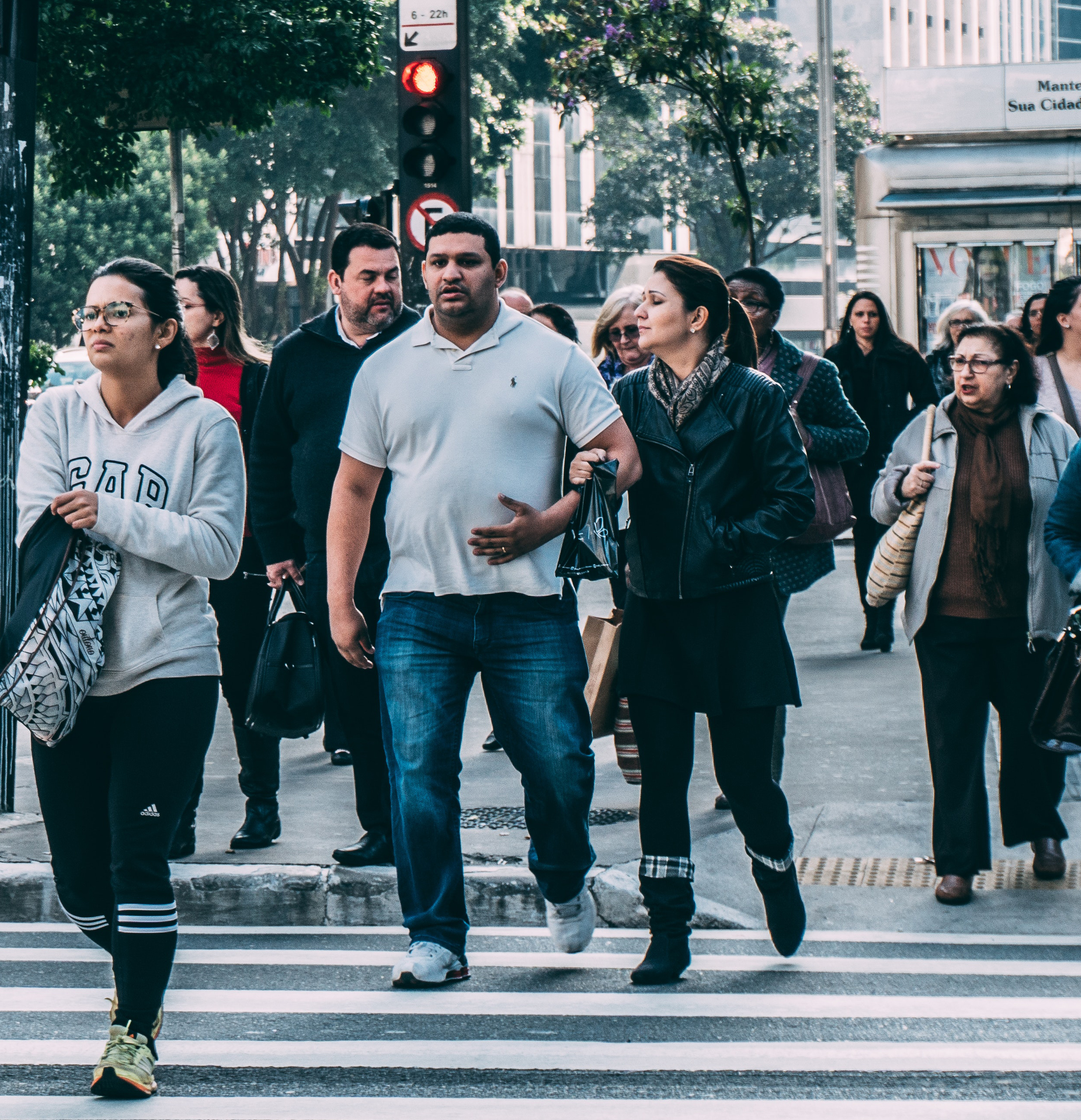 people on a street