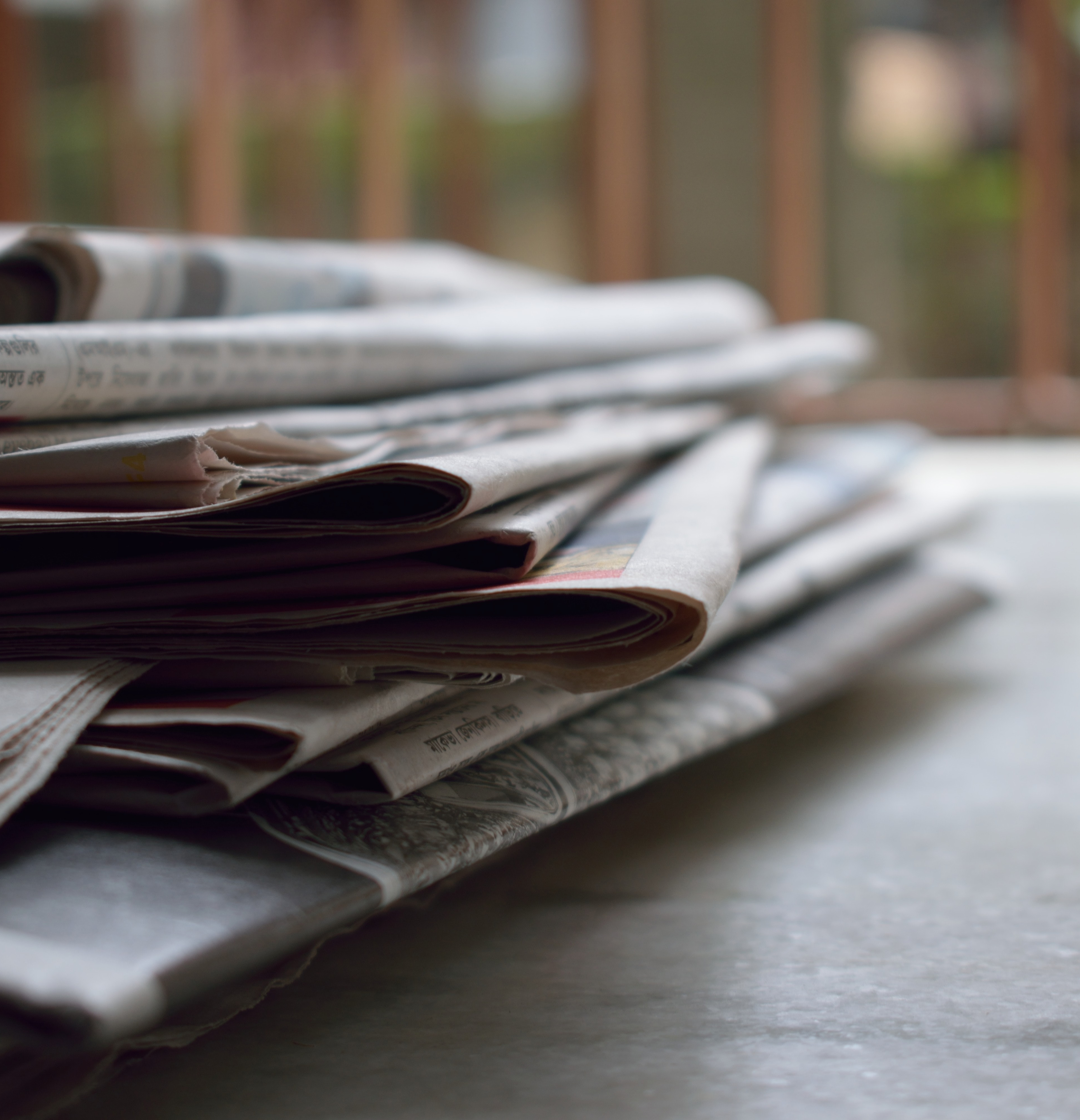 stack of newspapers