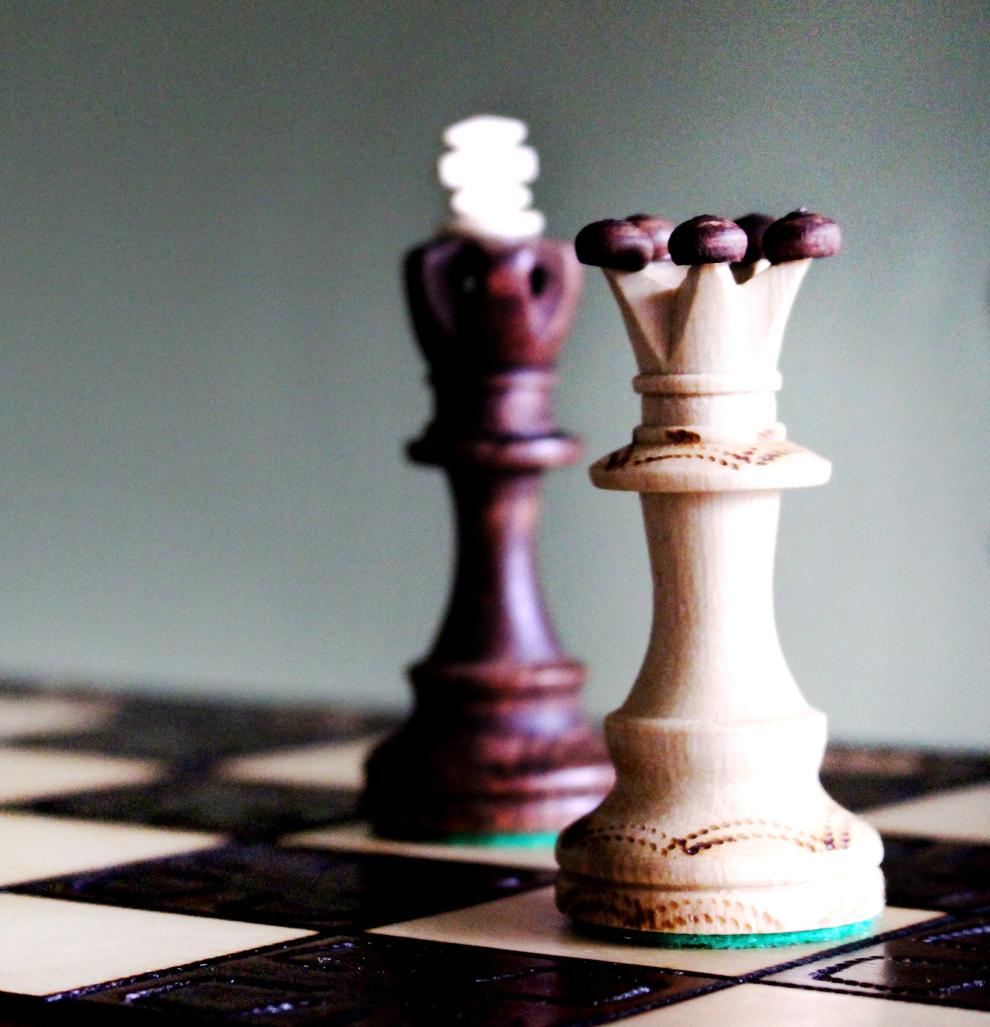 chess pieces on a board