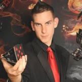 magician kyle livingston fanning playing cards