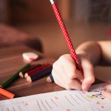child writing