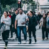 people on a street