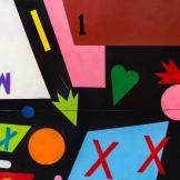 abstract art with arrows and geometric shapes