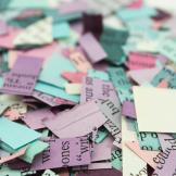 pieces of colourful paper